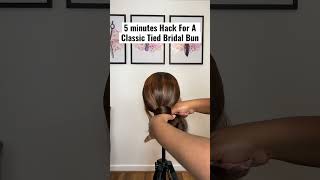 This Quick Bridal Styling Hack Will Create A Gorgeous Tied Bridal Bun in Few minutes #bridal #shorts