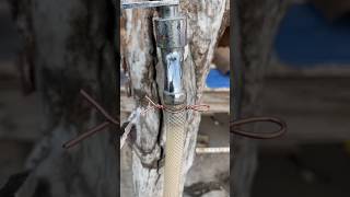 Wire rope knot for water tap #shorts