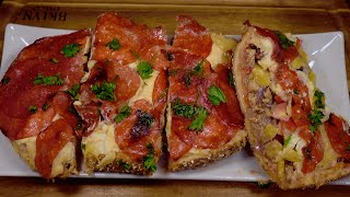 Italian Bread Stuffed Pizza Recipe | Once you taste it, you can't go back to regular pizza