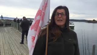 Hrisanthi Dokos in Tasmania takes the pledge not to eat farmed salmon