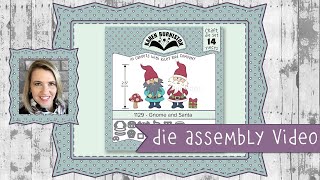 Karen Burniston Die Set 1129 Gnome and Santa Assembly