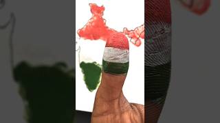 Indian flag painting on my finger 🇮🇳 #shorts #indianflag