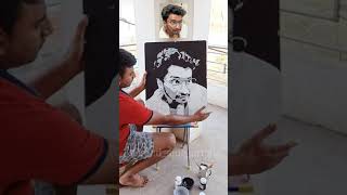 arun kushwah chote miya portirat painting😍 #short #art #youtubeshorts