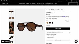 Gigi Pip Featuring GEENEE's Virtual Eyewear Try-On on Shopify