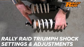 RALLY RAID TRIUMPH SHOCK SETTINGS AND ADJUSTMENTS