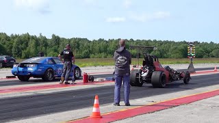 Nissan 300ZX LM7 Twin Turbo vs Altered dragster LM7 Twin Turbo 1/4 mile drag race