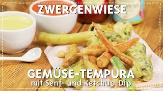 Gemüse-Tempura mit Senf- und Ketchup von Zwergenwiese