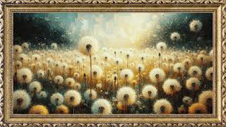 Dandelion Field | TV Art Screensaver | 8 Hours Framed Painting | TV Wallpaper | 4K