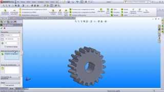 SolidWorks: Koła zębate o zarysie ewolwentowym, Involute cylindrical gears