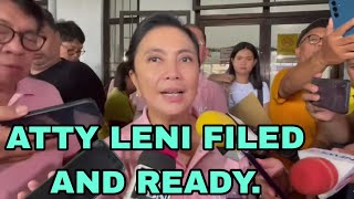 ATTY LENI ROBREDO FILED AND READY.#election 2025.