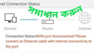 how to solve WAN port disconnected problem. কিভাবে WAN disconnected সমস্যা সমাধান করব।