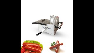 Operation Hand Rolling Salami Sausage Stuffer Sausage Tying Knotting Machine