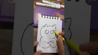 Cat drawing easy #easydrawing #catdrawing #angrycat #drawingforkids