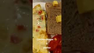 Chicken Burger Omelette & platter 😋#shortsvideo