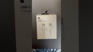 Apple 100W type C to Type C USB cable unboxing and first look #apple #macbook #usbc #iphone15 #ipad