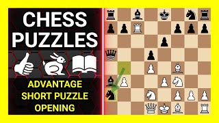 Chess Puzzles to Practice. Themes: Advantage, Short puzzle, Opening. Learn Chess