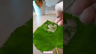 Look, this girl earns lakhs by printing photos in tree leaves. #shorts #shortsvideo