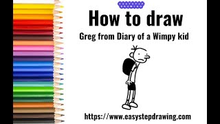 How to draw Greg from Diary of a Wimpy Kid | easystepdrawing