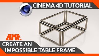 Cinema 4D Tutorial: How to Create an Optical Illusion Table Frame