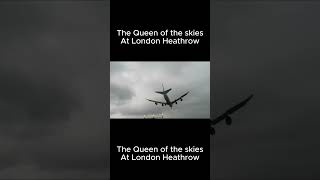 Queen of the skies in a storm | 747 landing at London Heathrow Airport