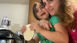 Liana Baking Bread at home