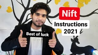 Instructions for nift exam 2021😃