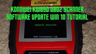 Software update OBD2 KONNWEI KW850 scanner or similar model using WIN 10 on a laptop or desktop PC