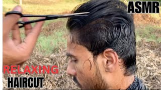 Full ASMR Relaxing Haircut 💇‍♂️with Only Scissor!!!