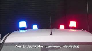 Lampa pojedyncza LED SPIRIT C2 dual-color (niebiesko-czerwony), Strobos