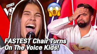 The FASTEST CHAIR TURNS on The Voice Kids ⚡