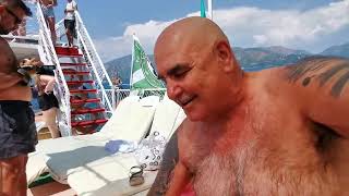 Marmaris Turkey, Parkhead Paradise Bar Rebel boat cruise June 2023