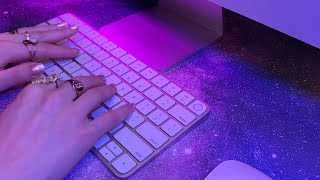 ASMR Typing on iMac Keyboard ⌨️ (no talking)