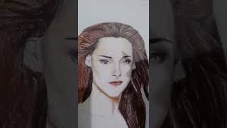 I tried to draw bella  twilight saga Kristen Stewart  #edwardcullen #twilight  #twilightbreakingdawn