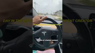 Barber Drives Tesla To Work 🔋