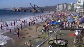 VIÑA del MAR 2014  : playas chilenas / VACACIONES / NIÑOS y FAMILIAS en BICICLETAS  / TURISMO Chile