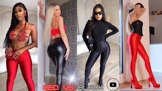 Leggings Red Vs. Black | Instagram Fashion Styles in 2024 | Street Style Fashion Blog