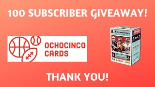 100 SUBSCRIBER GIVEAWAY! - THANK YOU!