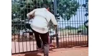 The funny video, how the boy and his drunk friend try to solve the problem