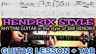 HENDRIX Guitar TAB | How To Play In The Style of JIMI HENDRIX | Lesson Tutorial