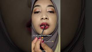 Lipcream untuk bibir gelap wardah glasting 12 shine sorbet #lipmatte #wardah #wardahglasting