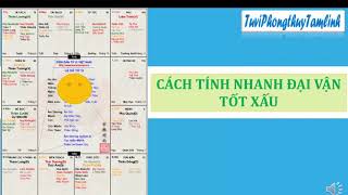 HƯỚNG DẪN BẠN TÍNH NHANH ĐẠI VẬN TỐT XẤU, AI CŨNG LÀM ĐƯỢC