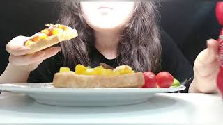 asmr irani/eating sounds/pizza/potato/ Persian asmr/اسمر ایرانی/پیتزا