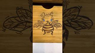 Wood Burning Bee Project Complete!! ​#plaidcrafts #plaidcreators #woodburning