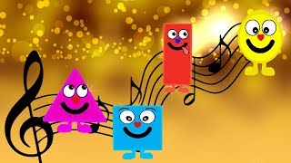 The Shapes | Vivashapes | Musical instruments. videos for kids.