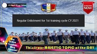 Phil Army Regular Enlistment for Training Cycle 2021 for Aspiring Candidate Soldier