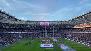 ENGLAND VERSUS JAPAN RUGBY November 12,2022 moment of silence and prayers to our heroes