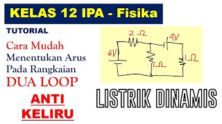 MUDAH!! CARA MENYELESAIKAN DUA LOOP - LISTRIK DINAMIS