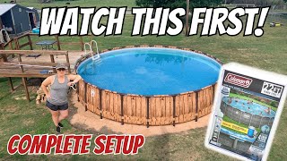 Coleman Power Steel Pool Complete Setup II Above Ground Pool Setup