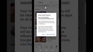 How to Clear Watch History on YouTube using Android Phone