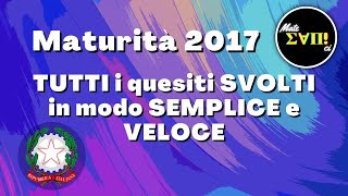 Quesiti maturità 2017 - Maturità